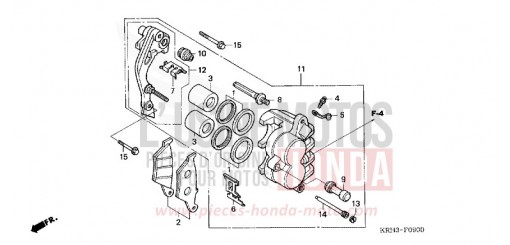 ETRIER DE FREIN AVANT XR125L4 de 2004